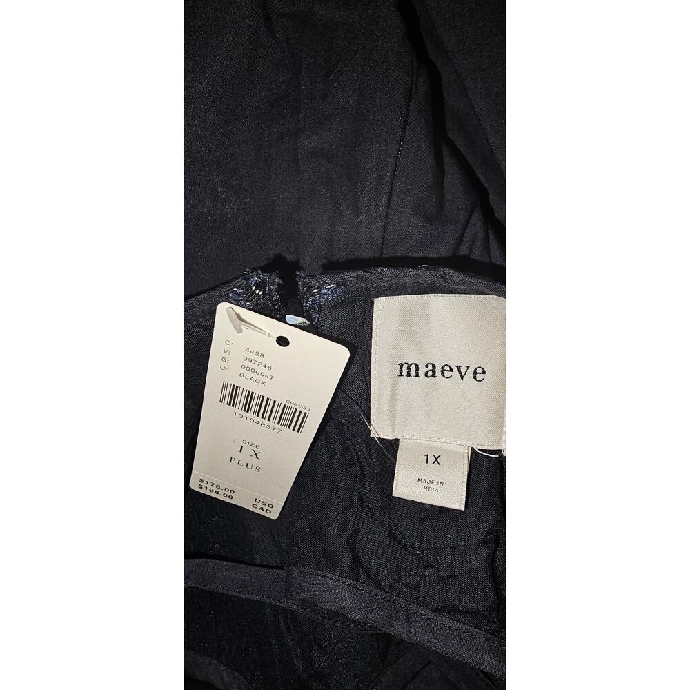 New Anthropologie Maeve Sleeveless Square-Neck Drop-Waist Midi Dress $178 1X - Picture 5 of 5
